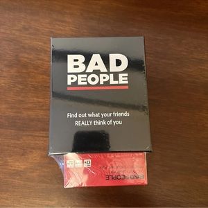BAD PEOPLE The Adult Party Game + The RED Expansion Pack, New Sealed